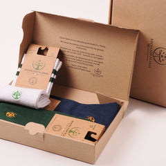 Socken im Verpackungsmaterial